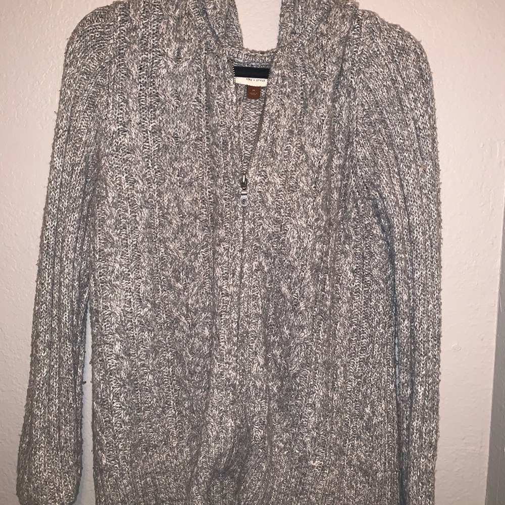 SONOMA GRAY FLEECE ZIP UP | SIZE M